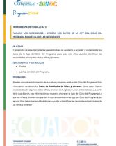 Herramienta de trabajo Nº 2 - Evaluar las necesidades-Utilizar los datos de la App del Ciclo del Programa para evaluar las necesidade