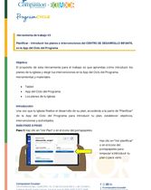 Herramienta de trabajo Nº 3 Planificar - Introducir los planes e intervenciones de la Iglesia Cooperante en la App del Ciclo del Prog