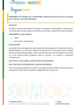 Herramienta de trabajo Nº 4 Monitoreo - Recolectar datos de alta calidad en la App del Ciclo del Programa
