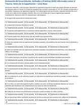 Antes de la Capacitación: Evaluación de Conocimiento, Actitudes y Prácticas (KAP) - "Informados sobre el Trauma"