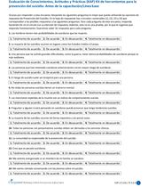 Antes de la capacitación Evaluación de Conocimientos para la prevención del suicidio: